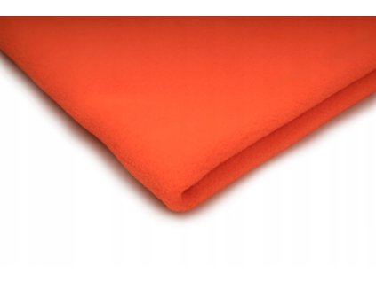 Látka Microfleece Pomerančový neon