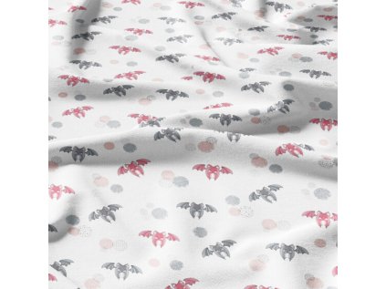 Bavlněné látky, metráž. Netopýr na Bílém