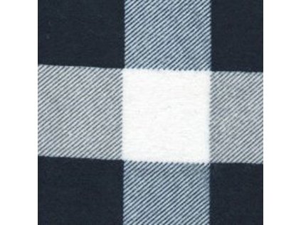 Bavlněná flanelová látka Kostka Černo-Bílá 4x4 cm
