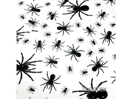 Bavlněné látky, metráž. Pavouci na Bílém