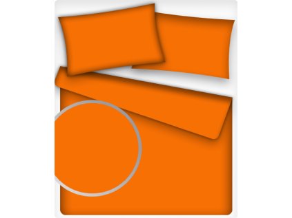 Jednobarevná bavlněná látka barva Pomeranč 14