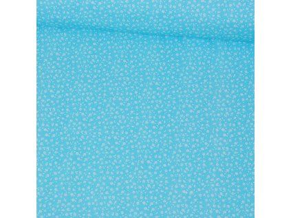 32303 1 bavlnena latka mini kyticky na modrem