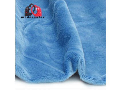 32318 1 minky mikroplys jednobarevne barva modra