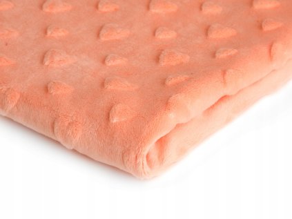 Látka Mínky Srdička, barva Lososová 44
