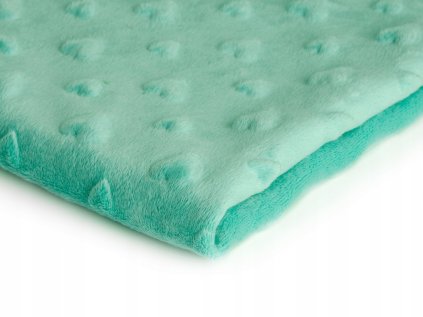 Látka Mínky Srdička, barva Mentolová 45