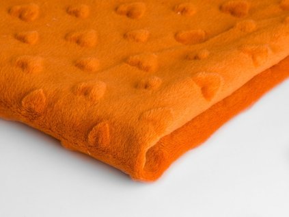 Látka Mínky Srdička, barva Pomerančová 26