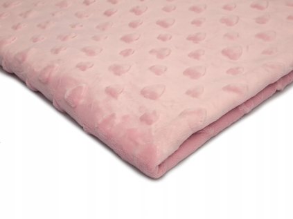 Látka Mínky Srdička, barva Sv. Růžová 19