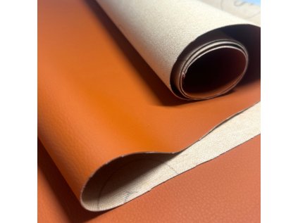 Ekokůže SOFT, barva Orange 1120, koženka metráž 1