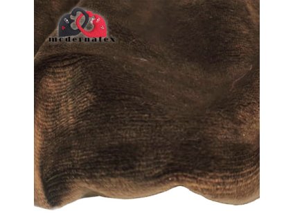 Minky mikroplyš jednobarevné, barva Tm. Hnědá