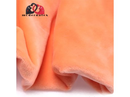 Minky mikroplyš jednobarevné, barva Lososová