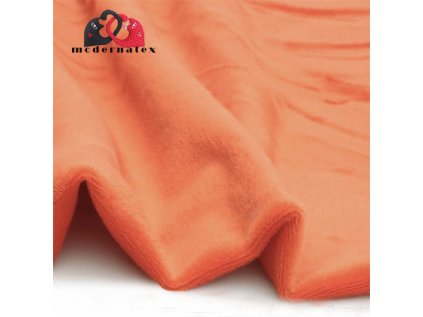 Minky mikroplyš jednobarevné, barva Nektarinka