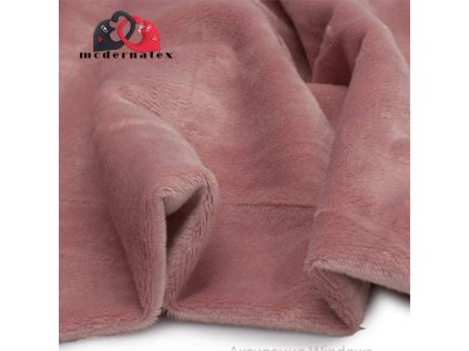 Minky mikroplyš jednobarevné, barva Stáro Růžová