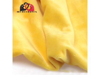 Minky mikroplyš jednobarevné, barva Žlutá