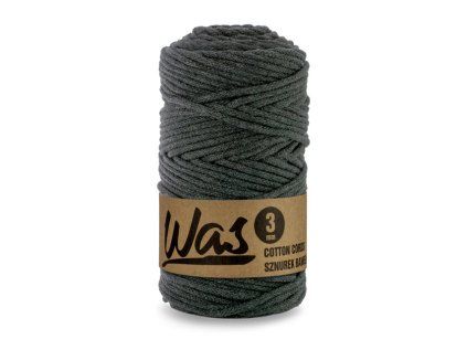 32447 1 bavlnena snura 3mm 100m antracit