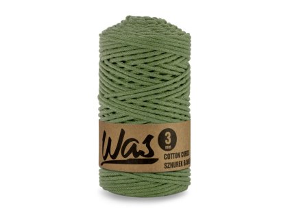 Bavlněná šňůra 3mm, 100m, KHAKI