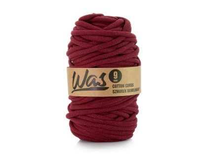 32564 1 bavlnena snura 9mm 50m bordo 170
