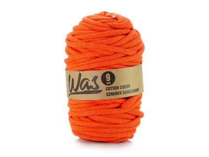 Bavlněná šňůra 9mm, 50m, oranžová 150