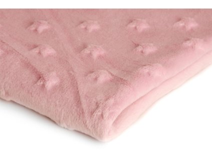 Látky mikroplyš Mínky Hvězdy, barva Růžová 19