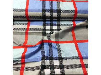 Dětské bavlněné látky, metráž. Kostka velká, Šedá