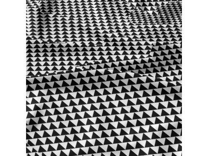 32936 5 bavlnena latka trojuhelniky cerne