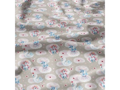 Bavlněná látka, metráž. Jemný pohled na Šedém