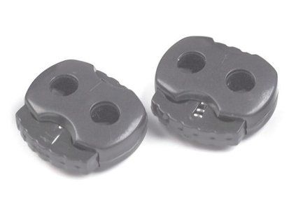 34292 1 brzdicky s dvema dirkami 5 mm barva seda