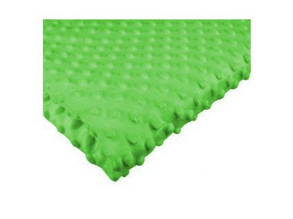 Látky Minky 270 Puntík, barva Zelená