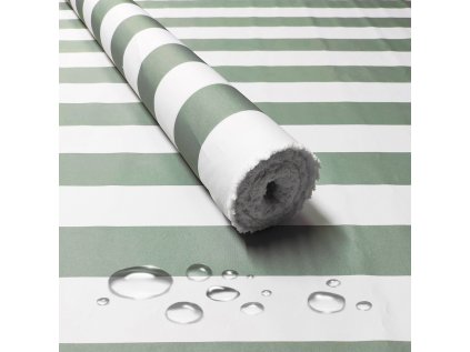 Venkovní vodu odpuzující látka Premium, Proužky Šedozelené