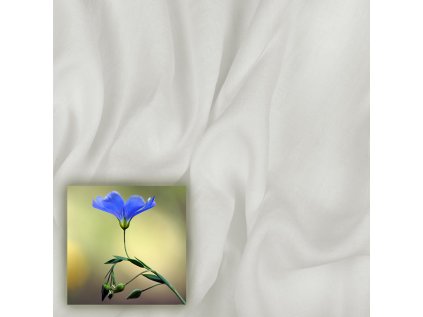 Přírodní lněná látka Oskar, Bílá, 265 gr/m2