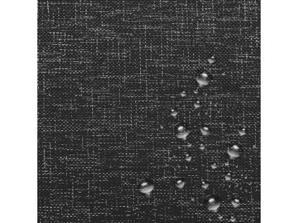 Venkovní vodu odpozující látka Imitace lnu-01, Černá Kostka