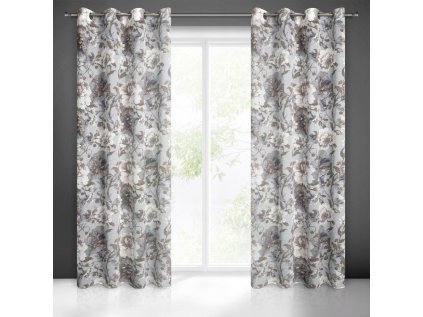 Vzorovaný dekorační závěs Sandra barva bílá 140 x 250 cm