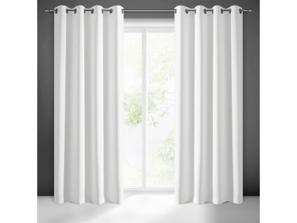 Zatemňovací závěs s průchodkami BÍLÁ 135X250 cm