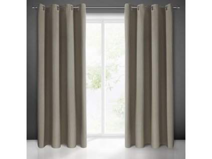 Zatemňovací závěs s průchodkami CAPPUCCINO 135X250 cm