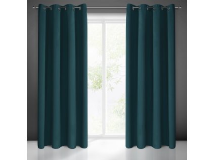 Zatemňovací závěs s průchodkami PETROL 135X250 cm