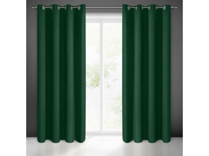 Zatemňovací závěs s průchodkami TM. ZELENÁ 135X250 cm