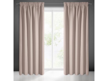 Zatemňovací závěs s řasící páskou STARO-RŮŽOVÁ 135X270 cm