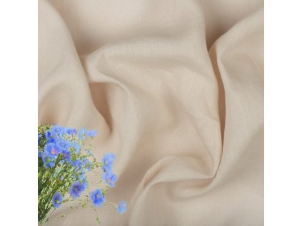 Přírodní lněná látka Julia, Vanilka, 154 gr/m2