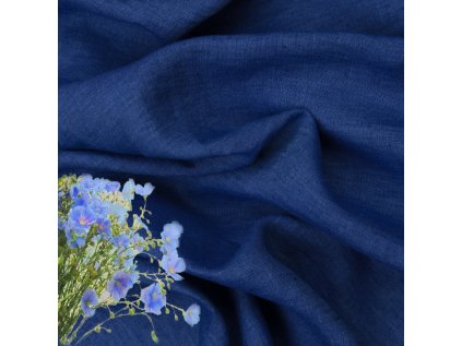 Přírodní lněná látka Julia, Granátová, 154 gr/m2