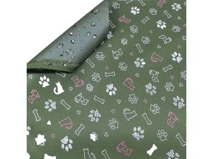 36209 5 nepromokava vodotesna latka codura pes a kocka khaki