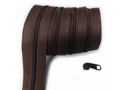 36329 2 zip spiralovy hnedy 5 mm metraz