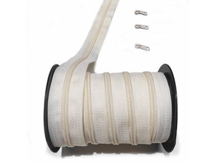 36371 4 zip spiralovy ecru 5 mm metraz