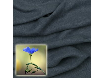 Přírodní lněná látka Oskar, Granátová, 265 gr/m2