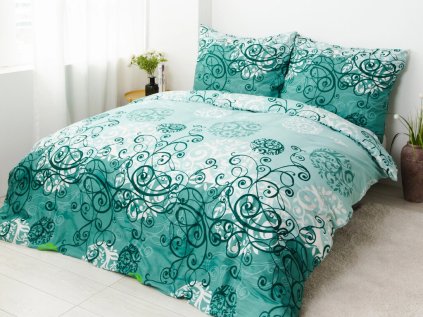 Bavlněné povlečení Amelie, barva mentolová, 140x200 cm