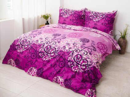 Bavlněné povlečení Amelie, barva růžová, 140x200 cm