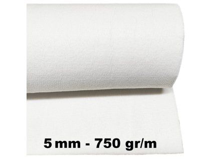 36776 5 technicky filc 5 mm barva bila sirka 150 cm