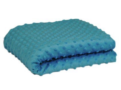 Látka mikroplyš Minky 380 Puntík, barva Smaragdová