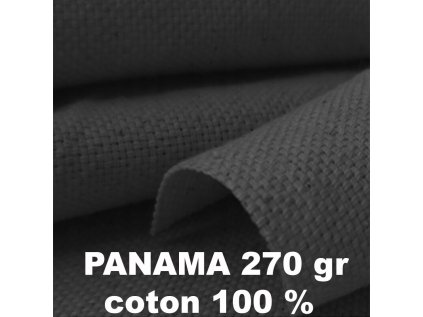 Panama bavlněná látka 270 gr/m2, Grafitová