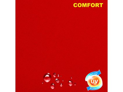 Komfort - Nepromokavá látka na zahradní nábytek a polštáře, odolná vůči UV-WR záření, Červená