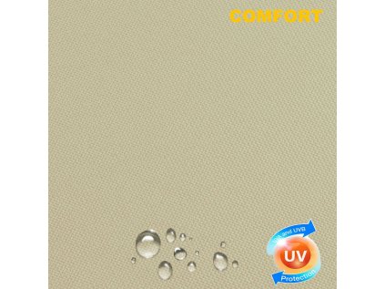Komfort - Nepromokavá látka na zahradní nábytek a polštáře, odolná vůči UV-WR záření, Béžová