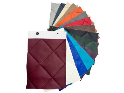 Vzorník potahových látek Eko kůže Prošívaná Ultra 5 x 5 cm